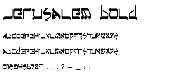 Jerusalem Bold font